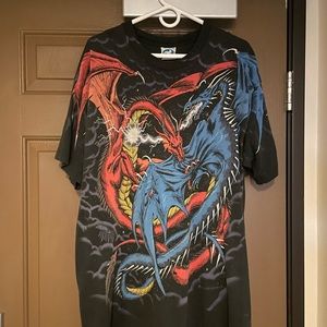 Vintage Liquid Blue dragon T shirt